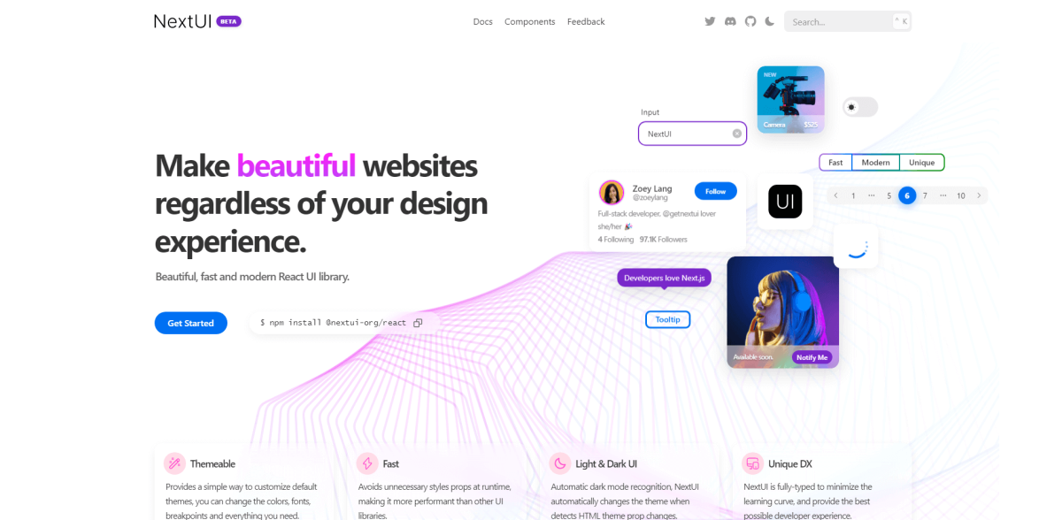 NextUI - React UI library