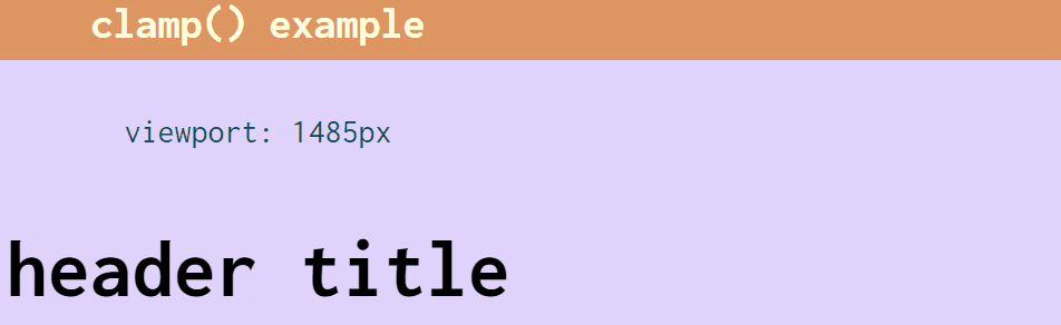 CSS clamp function example