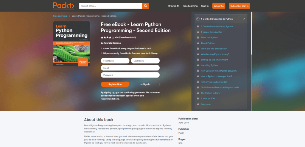 Free eBook - Learn Python Programming - Second Edition