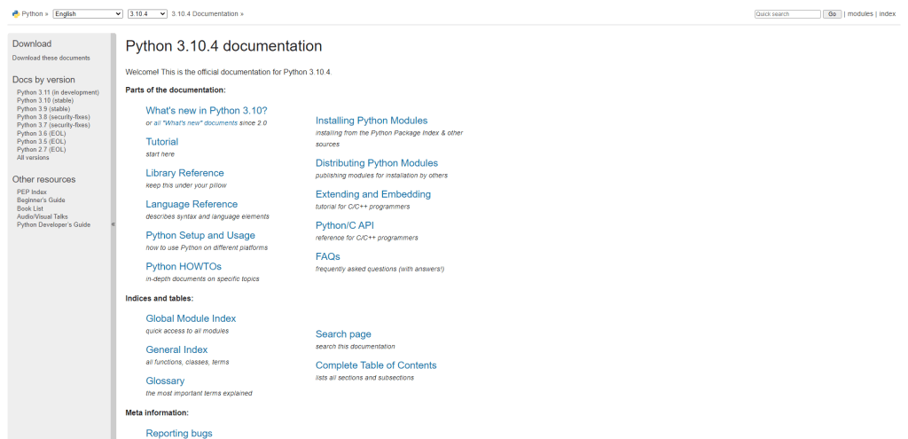 Python Documentation