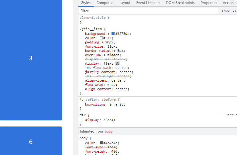 Change Grid & Flexbox layout structure