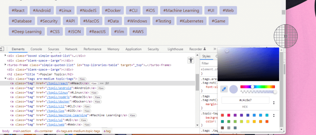 color picker outside of the browser