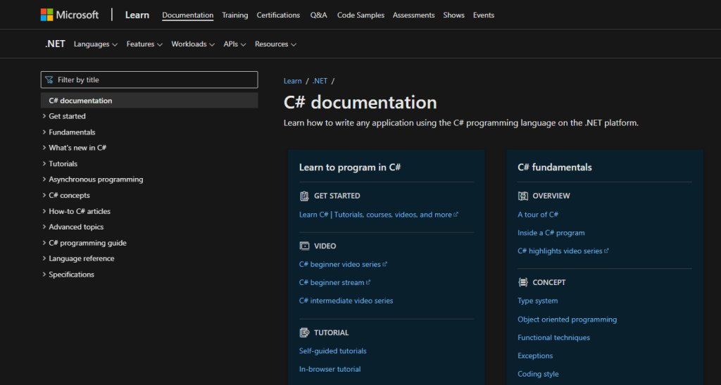 C Sharp programming language