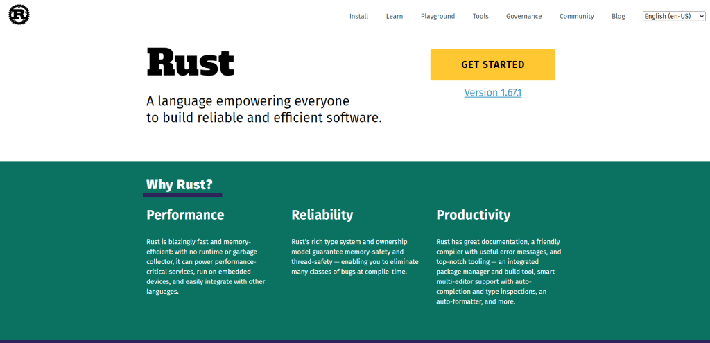Rust programming language
