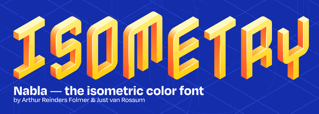 Nabla — the isometric color font