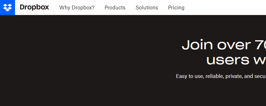 Dropbox navigation example