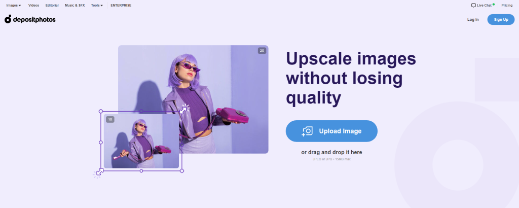 Depositphotos Image Upscaler