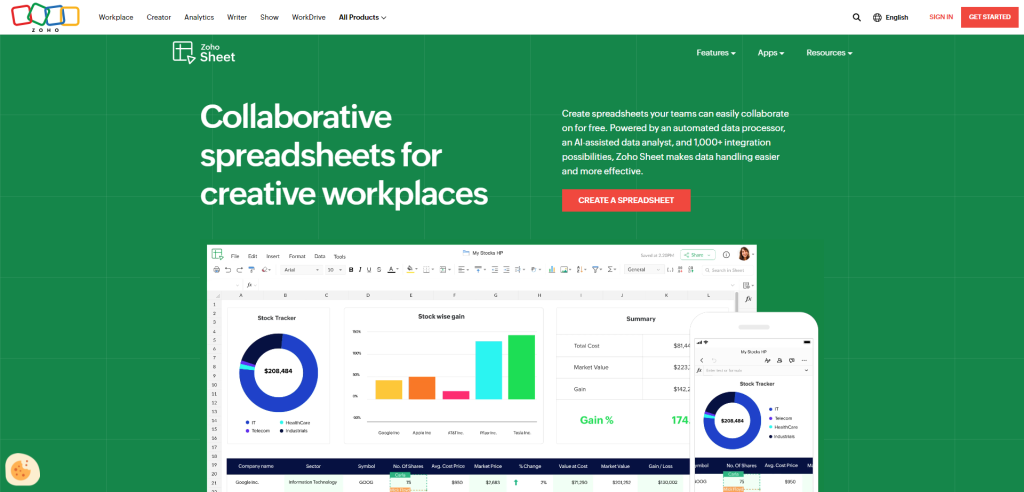 Zoho Sheet