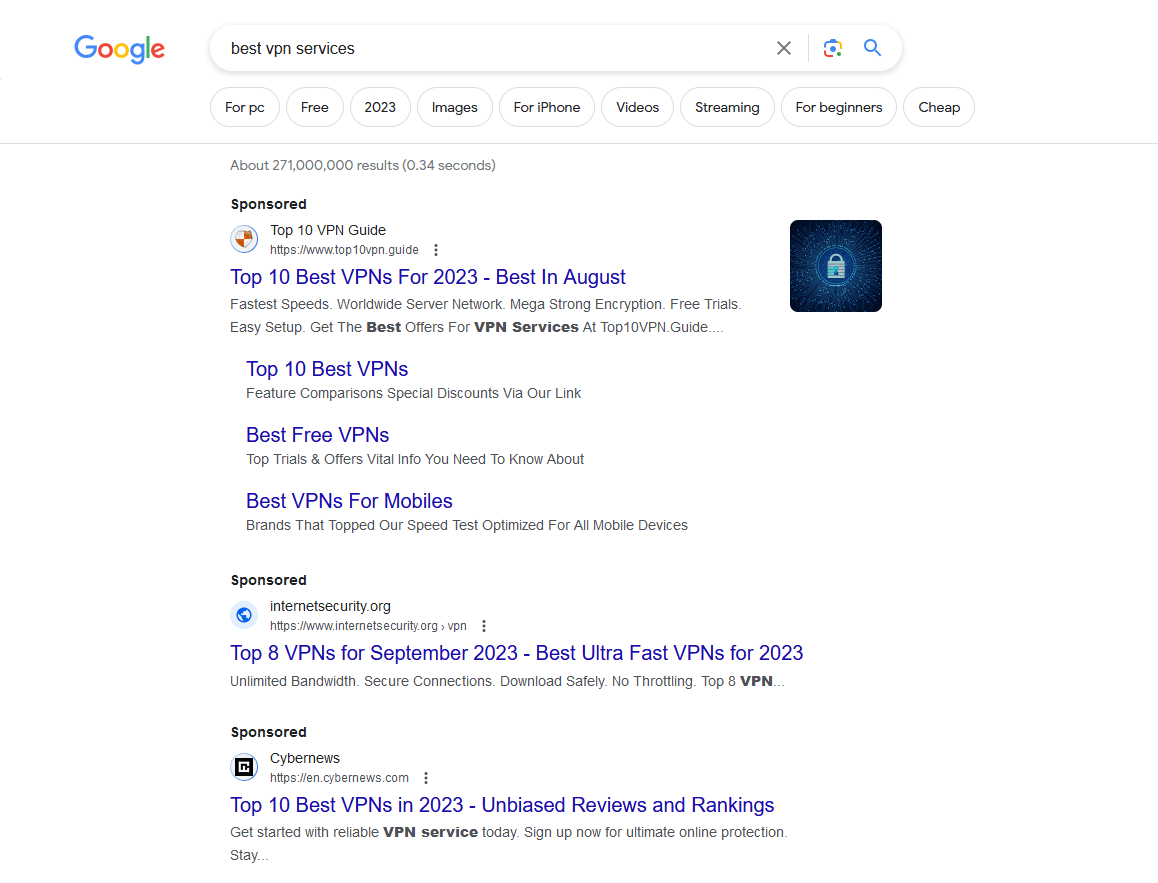 best vpn services google