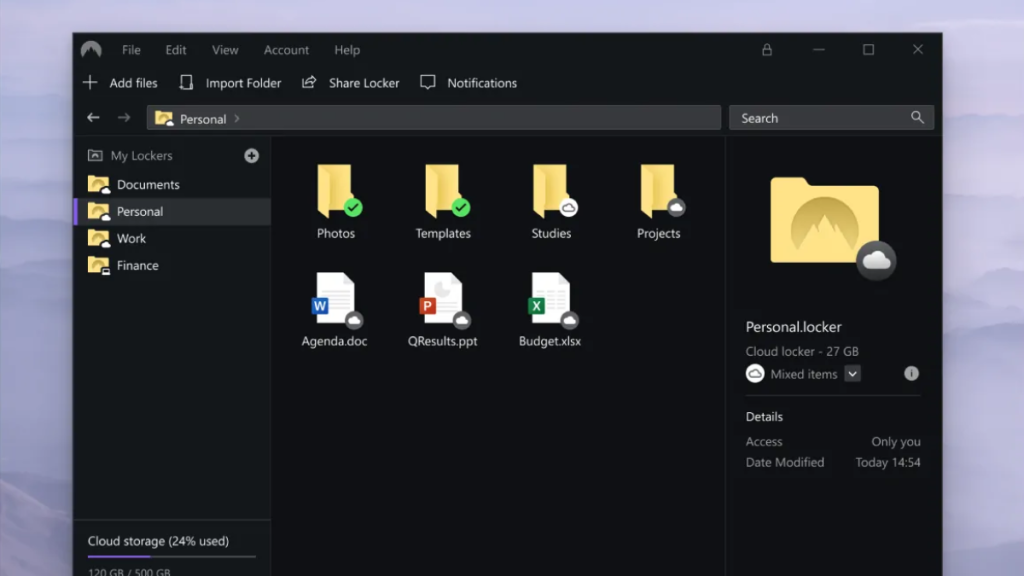 nordlocker windows UI
