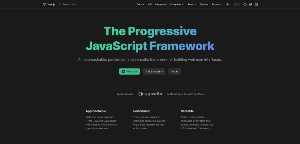 vuejs homepage