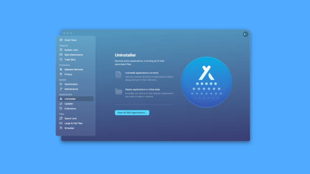 CleanMyMac X UI