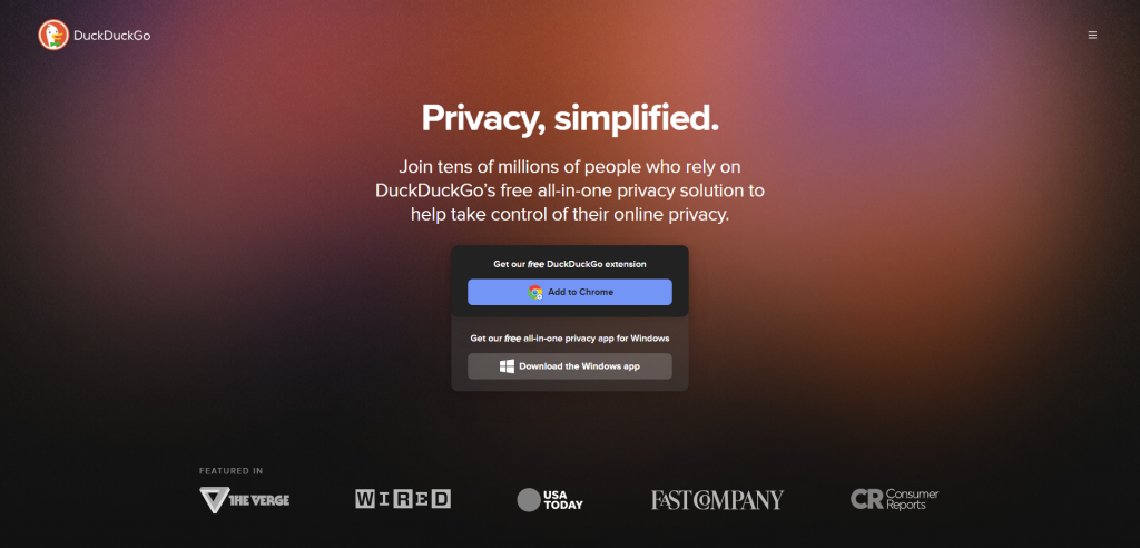 DuckDuckGo extension