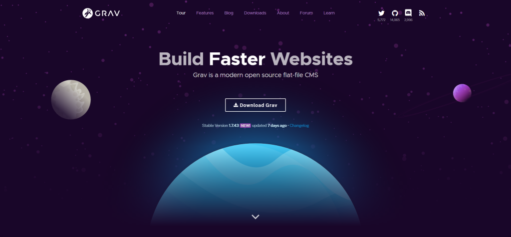 Grav is a modern open source flat-file CMS