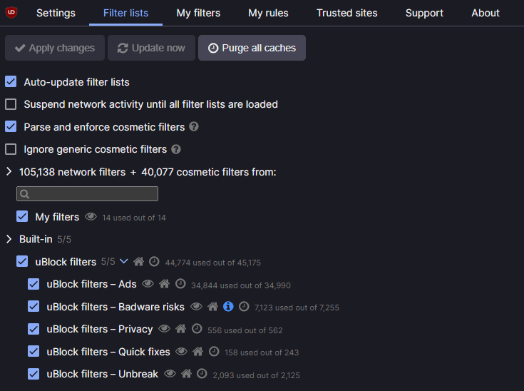 Enable "Quick fixes" filter in uBlock Origin