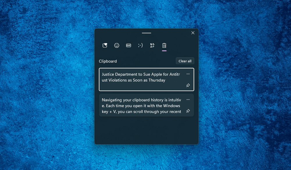 Managing Your Clipboard