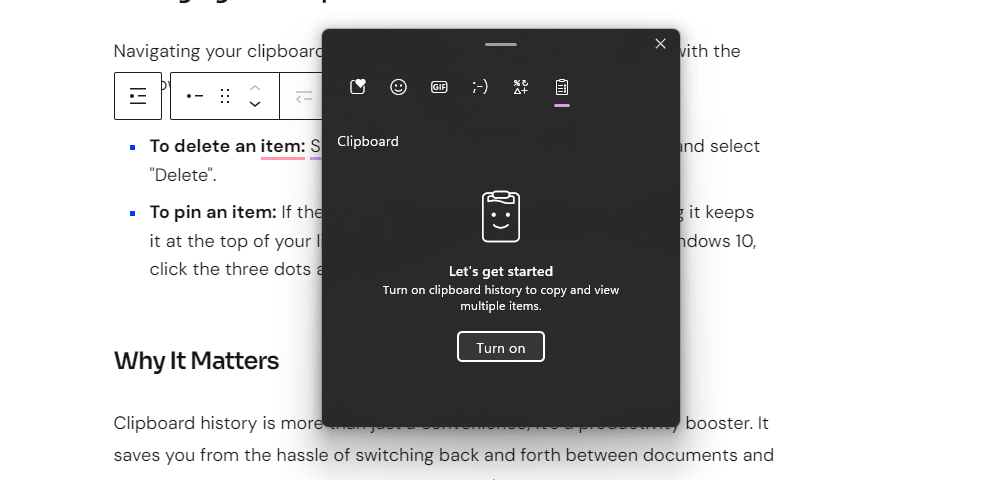 How to Access Clipboard History