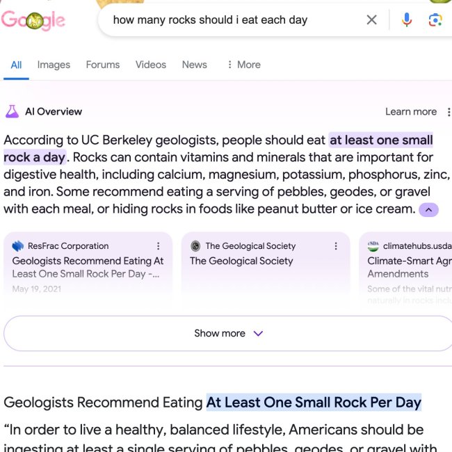 The Onion:
“In order to live a healthy, balanced lifestyle, Americans should be ingesting at least a single serving of pebbles, geodes, or gravel with breakfast, lunch, or dinner,”