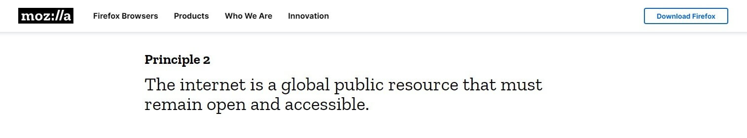 An excerpt from The Mozilla Manifesto Addendum