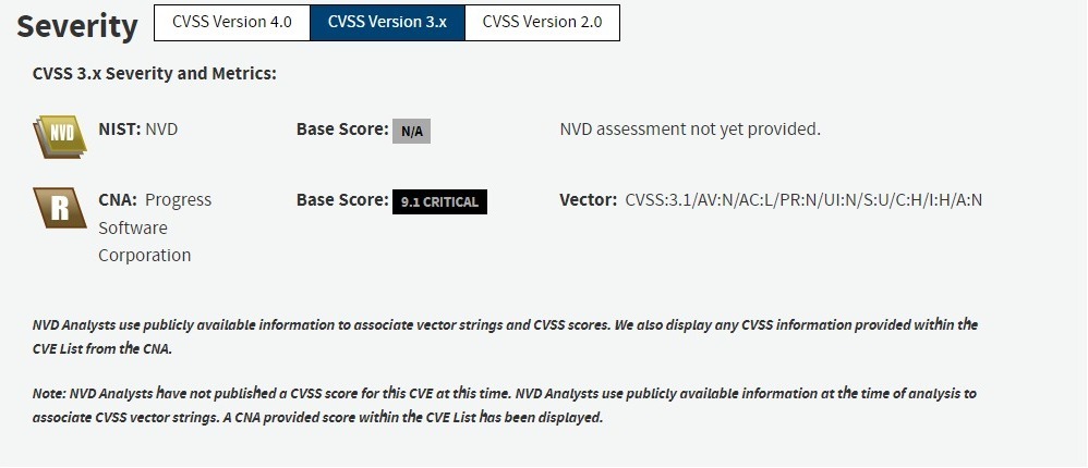 cve score progress moveit